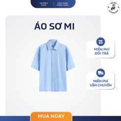 Áo Sơ Mi Tay Ngắn Sọc Xanh Regular - SM202