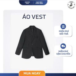 Áo Vest Trơn Regular Túi Đắp - AV037