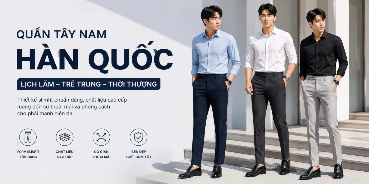 5 Lưu Ý Khi Quần Tây Nam Hàn Quốc Lịch Lãm Và Thu Hút Nhất 7 Quần tây nam hàn quốc hướng đến sự tối giản nhưng vẫn đảm bảo tính thời trang