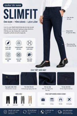 Cách Phối Quần Tây Nam Slimfit Đi Công Sở Lịch Lãm & Thu Hút Nhất 2026
